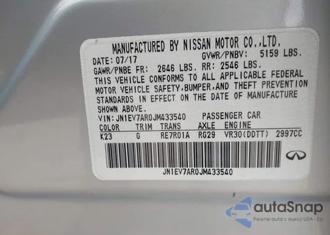 2018 Infiniti Q50 Luxe from USA, damaged, VIN JN1EV7AR0JM433540